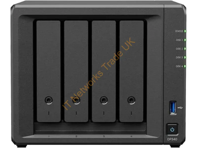 DP340 - Synology Dp340 Nas/Storage Server Desktop R1600 16 Gb 32 Tb Hdd Black