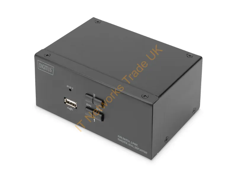 DS-12862 - Digitus KVM-Switch, 2 Port, Dual Display, 4K, DisplayPort�
