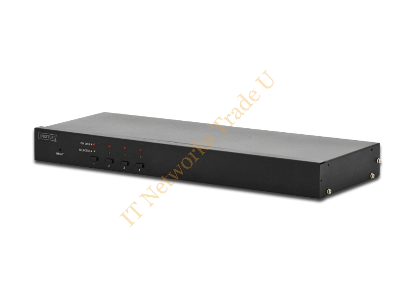 DS-23100-1 - Digitus DS-23100-1 Black Network KVM Switch
