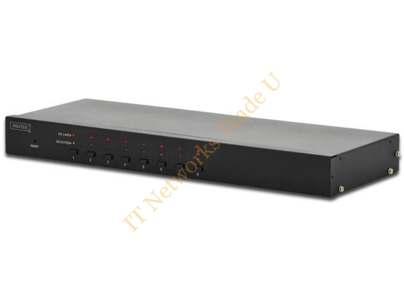DS-23200-1 - Digitus DS-23200-1 Black Network KVM Switch