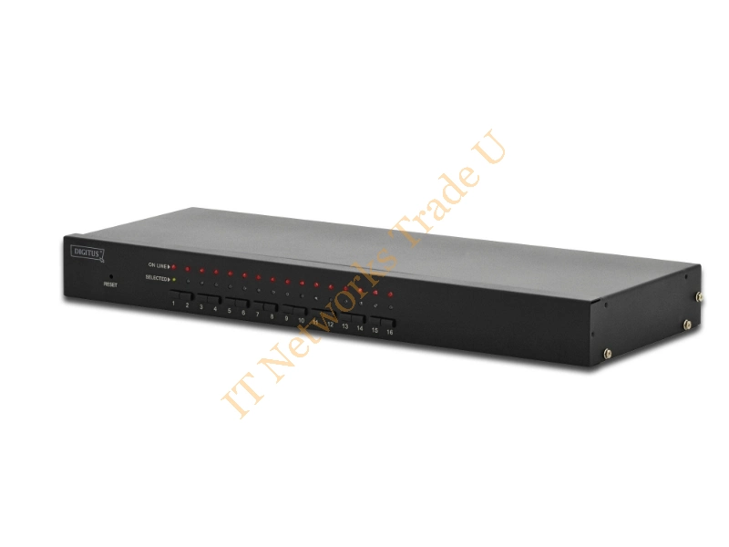 DS-23300-1 - Digitus DS-23300-1 Black Network KVM Switch