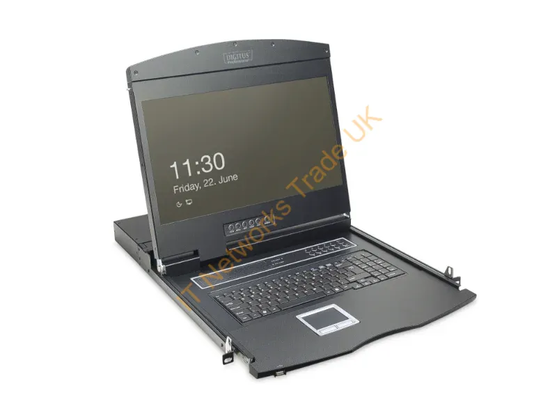 DS-72211-2GE - Digitus 19" LCD KVM Konsole, 8-Port VGA, deutsche Tastatur