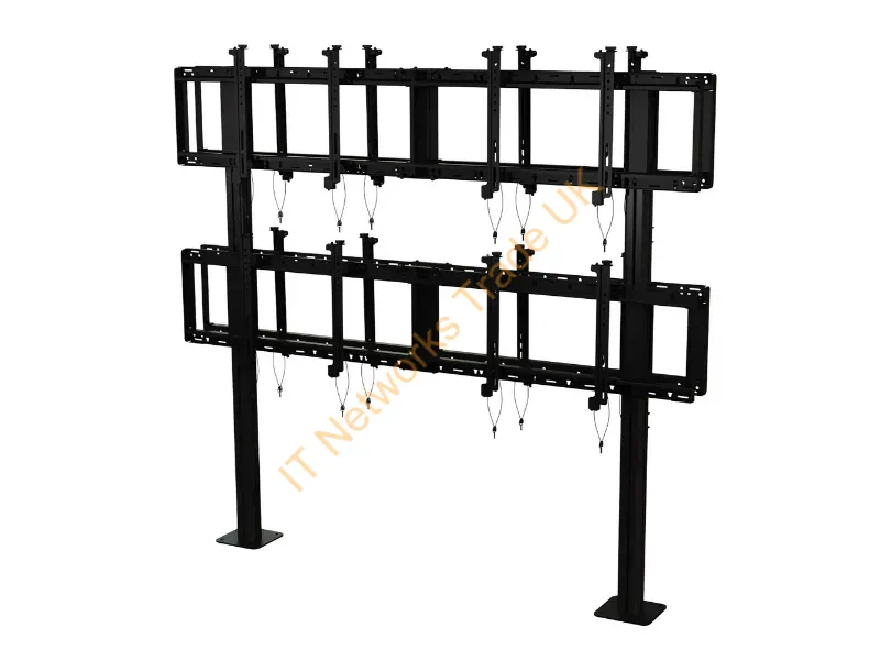 DS-S560-B2X2 - Peerless Ds-S560-B2X2 Multimedia Cart/Stand Black Fixed Floor Stand
