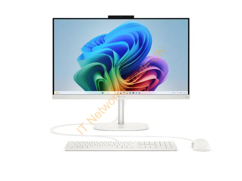 DS0B3EA#ABU - HP OmniStudio All-in-One Desktop Next Gen AI 24-cw0011na PC Copilot+ PC AMD Ryzen� AI 7 445 60.5 cm (23.8") 1920 x 1080 pixels 16 GB DDR5-SDRAM 256 GB SSD Windows 11 Home Wi-Fi 6 (802.11ax) White