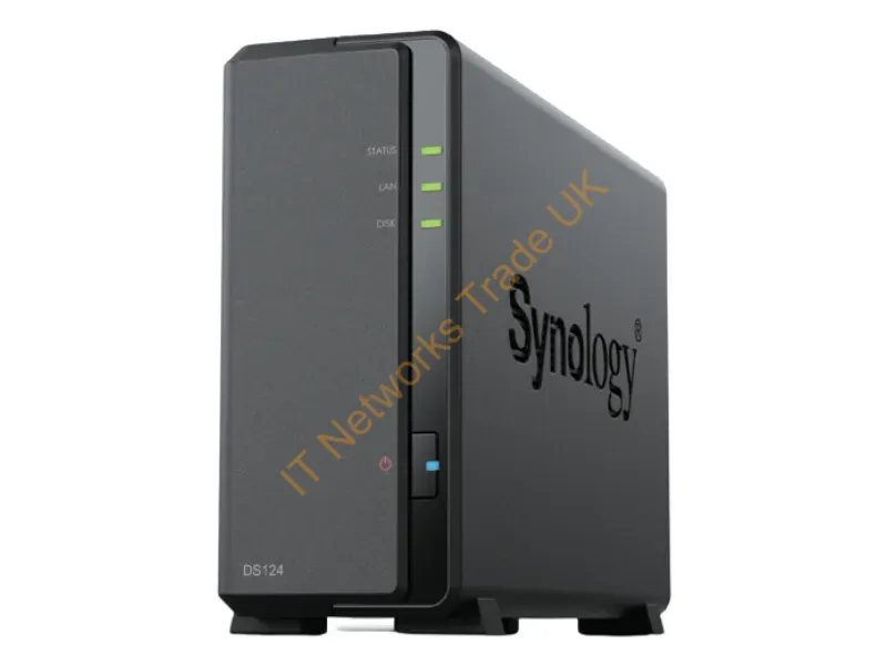DS124 - Synology Diskstation Ds124 Nas/Storage Server Desktop Realtek Rtd1619B 1 Gb Ddr4 0 Tb Diskstation Manager Black