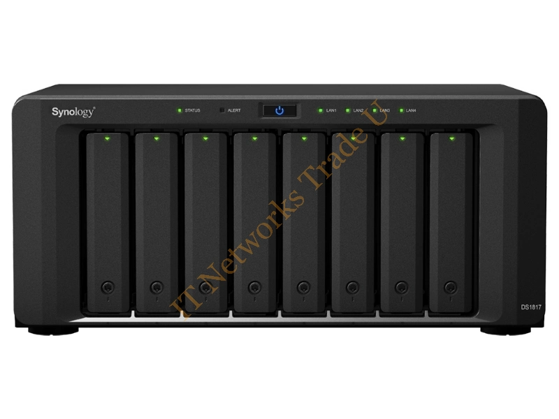 DS1817/64TB-IW - Synology DS1817 64TB (8 x 8TB Seagate IronWolf HDD) NAS Desktop Ethernet LAN Black NAS Servers
