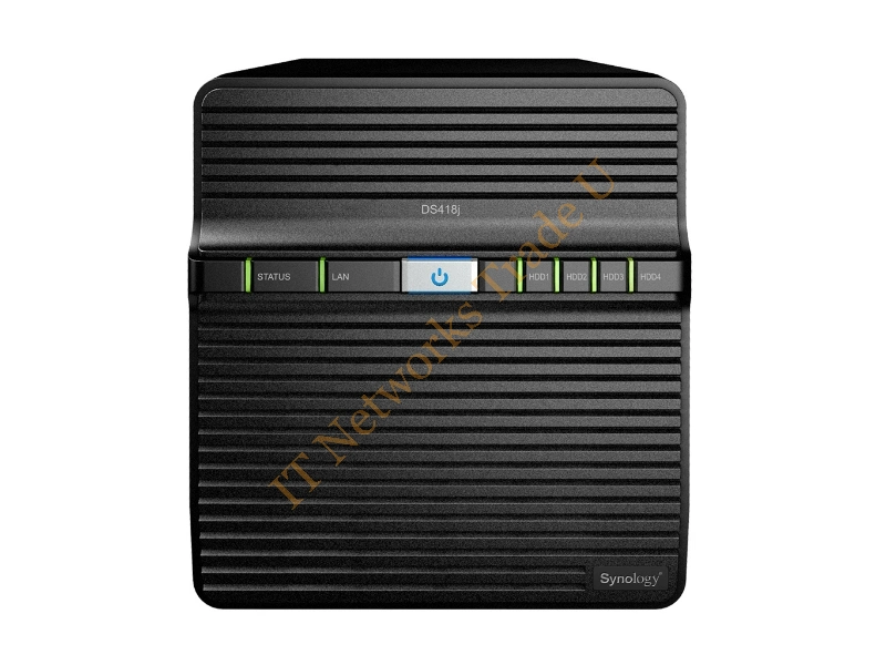 DS418J/16TB-IW - Synology DS418J 16TB (4 x 4TB SEAGATE IronWolf HDD) NAS Desktop Ethernet LAN Black NAS Servers