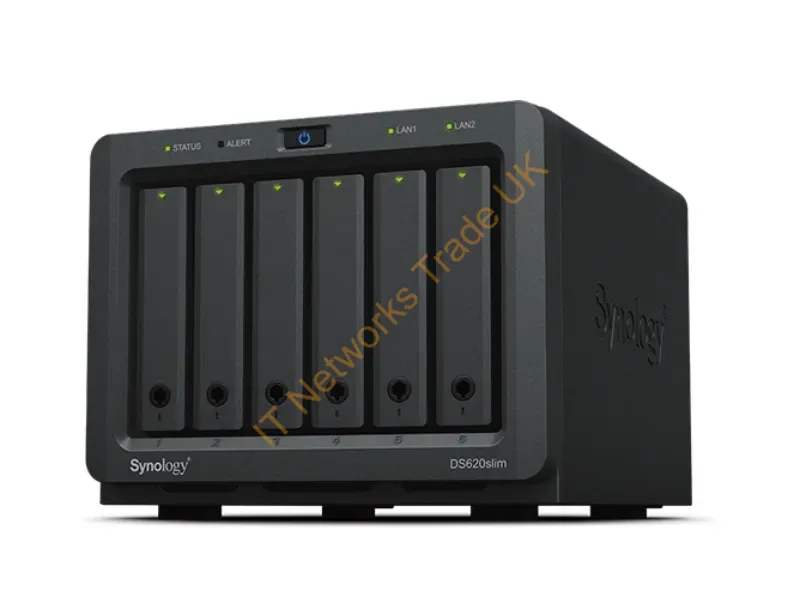 DS620SLIM - Synology Diskstation Ds620Slim Nas/Storage Server Desktop Intel Celeron J3355 2 Gb Ddr3L 0 Tb Diskstation Manager Black