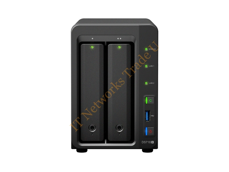 DS718+/24TB-IW - Synology DS718+ NAS Compact Ethernet LAN Black NAS Servers