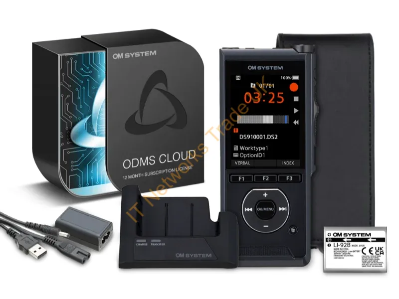 DS9100PRMFREESR - Olympus OM DIGITAL DS-9100 Premium Kit with ODMS Cloud and FREE ODMS SR