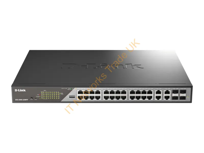 DSS-200G-28MP - D-Link Dss-200G-28Mp Network Switch Managed L2 Gigabit Ethernet (10/100/1000) Power Over Ethernet (Poe) 1U Gray