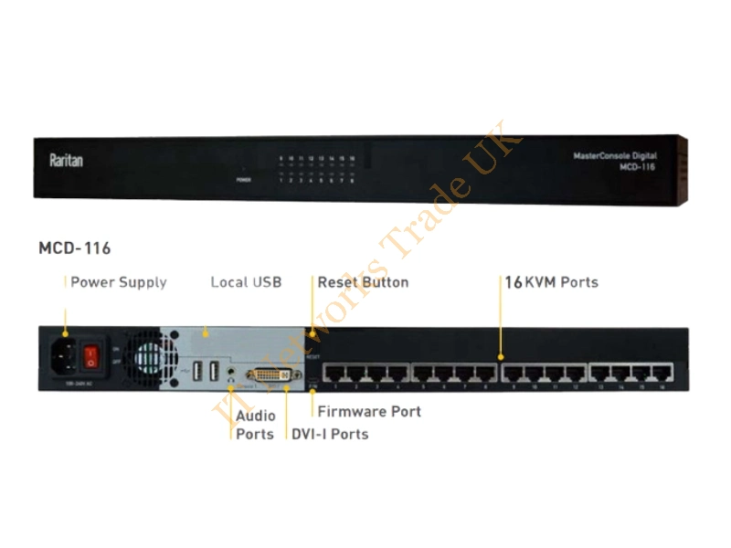 DSXA-16 Raritan Inc 230V 16-Port Dominion Fast Ethernet Console Server KVM Switch