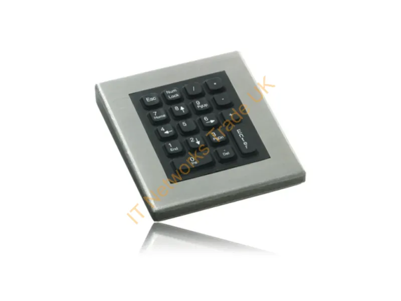 DT-18-PS2 - Ikey Dt-18 Keyboard Ps/2 Numeric Black, Stainless Steel