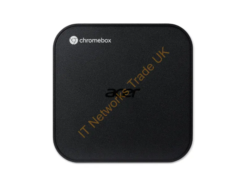 DT.Z5DEK.002 - Acer Chromebox CXI6 Mini PC 1 x Core 3 100U / up to 4.7 GHz RAM 8 GB SSD 256 GB 3D Triple-level Cell (TLC) Intel Graphics Gigabit Ethernet, 2.5 Gigabit Ethernet, IEEE 802.11ax (Wi-Fi 6E), Bluetooth Chrome OS monitor: none black