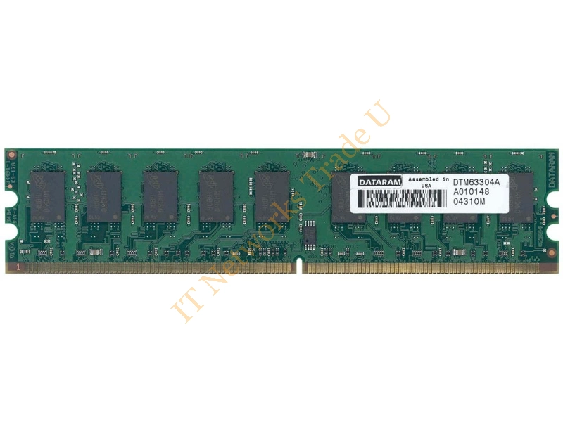 DTM63304A Dataram 512MB DDR2-533MHz PC2-4200 ECC Unbuffered CL4 240-Pin DIMM Dual Rank Memory Module Server Memory