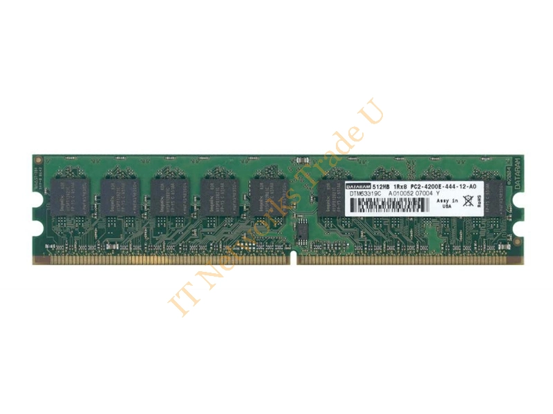 DTM63319C Dataram 512MB DDR2-533MHz PC2-4200 ECC Unbuffered CL4 240-Pin DIMM Dual Rank Memory Module Server Memory