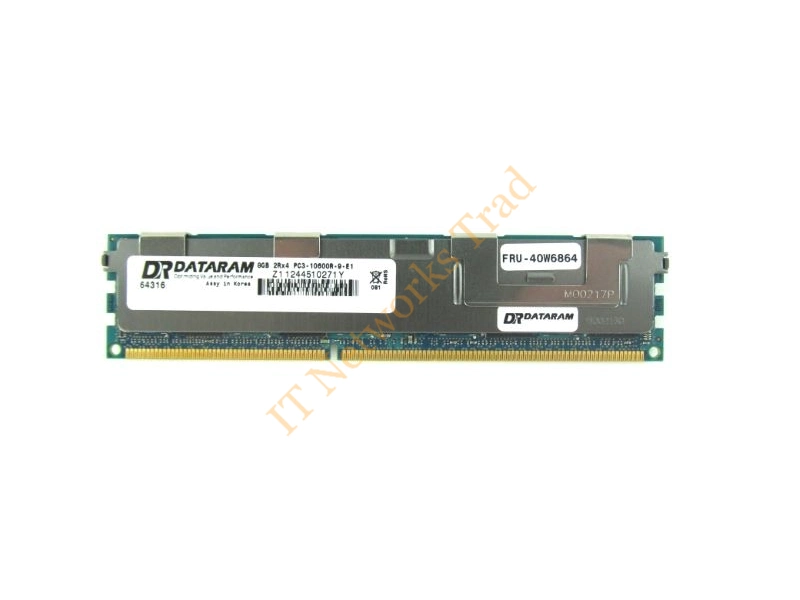 DTM63356 Dataram 4GB DDR2-667MHz PC2-5300 ECC Registered CL5 240-Pin DIMM Dual Rank Memory Module Server Memory