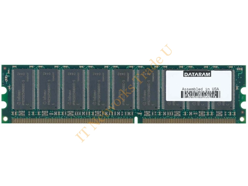 DTM63642E Dataram 256MB DDR-266MHz PC2100 ECC Unbuffered CL2.5 184-Pin DIMM Memory Module Server Memory