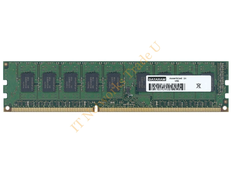 DTM64471 Dataram 4GB DDR3-1600MHz PC3-12800 ECC Unbuffered CL11 240-Pin DIMM 1.35V Low Voltage Single Rank Memory Module Server Memory