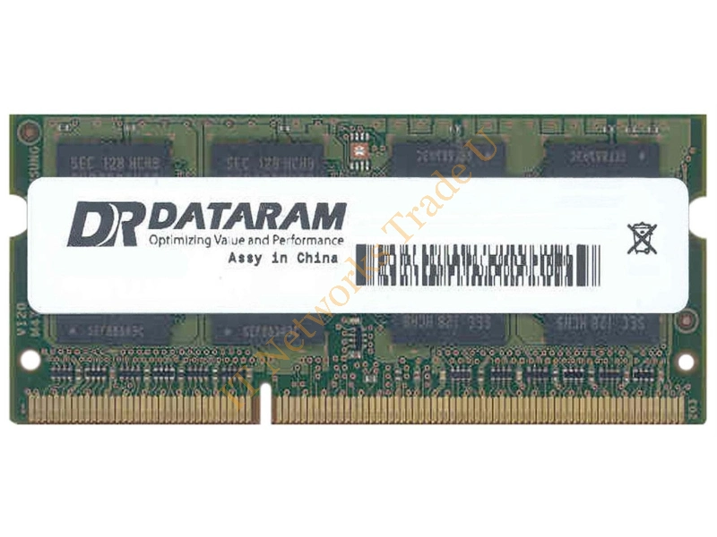 DTM64615B Dataram 4GB DDR3-1600MHz PC3-12800 non-ECC Unbuffered CL11 204-Pin SoDimm Single Rank Memory Module Laptop Memory