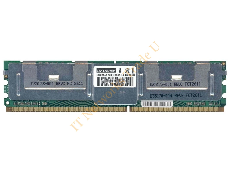 DTM65503B Dataram 1GB DDR2-533MHz PC2-4200 ECC Fully Buffered CL4 240-Pin DIMM Dual Rank Memory Module Server Memory