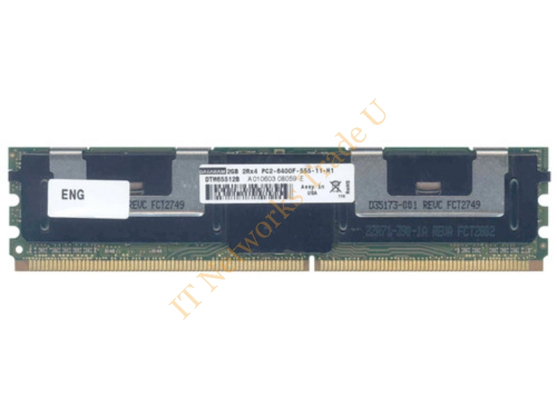 DTM65512B Dataram 2GB DDR2-800MHz PC2-6400 ECC Fully Buffered 240-Pin DIMM Dual Rank Memory Module Server Memory