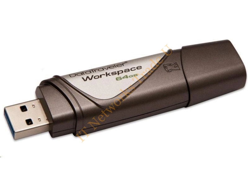 DTWS/64GB - Kingston Technology DataTraveler Workspace 64GB 64GB USB 3.0 (3.1 Gen 1) USB Type-A connector Brown, Silver USB flash drive Storage Device
