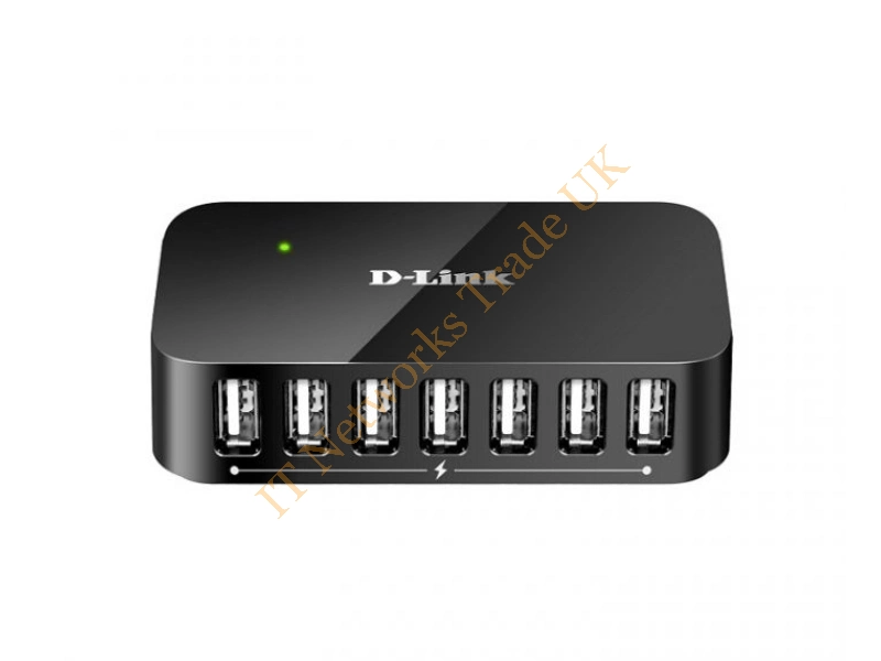 DUBH7 D-Link DUB-H7 7-Port High Speed USB 2.0 Hub with 480Mbps Data Transfer