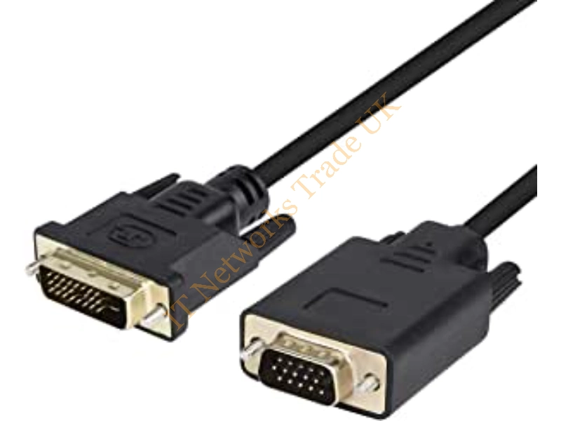 DVI-VGA-06 HP DVI to VGA 6Ft Black Video Cable Connector