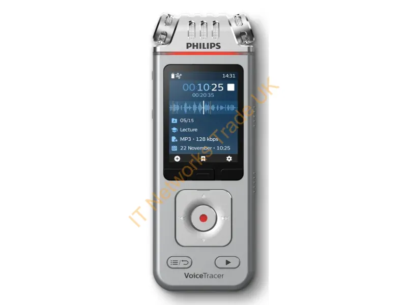 DVT4115 - Philips Dvt4115 Digital Voice Tracer Flash Card Chrome, Silver