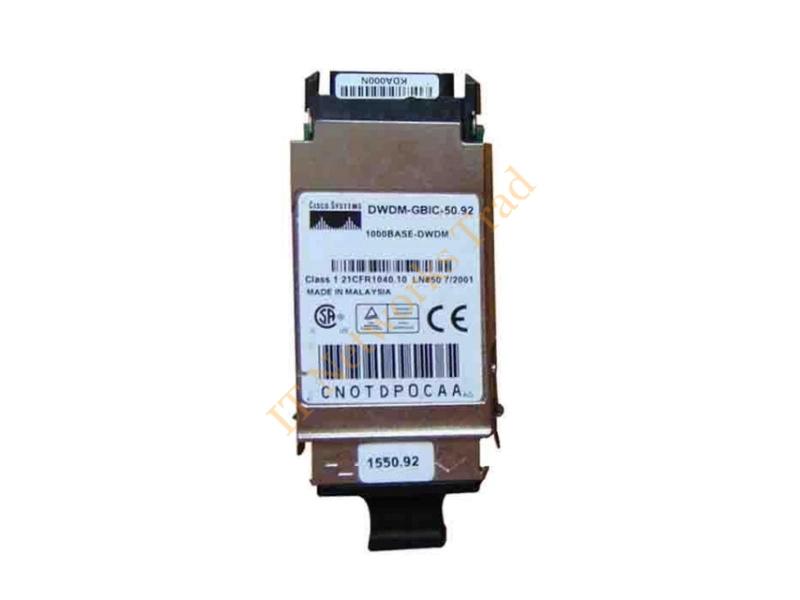 DWDM-GBIC-1550.92 Cisco 1.25Gbps 1000Base-ZX DWDM Single-mode Fiber 80km 1550.92nm SC Connector GBIC Transceiver Module