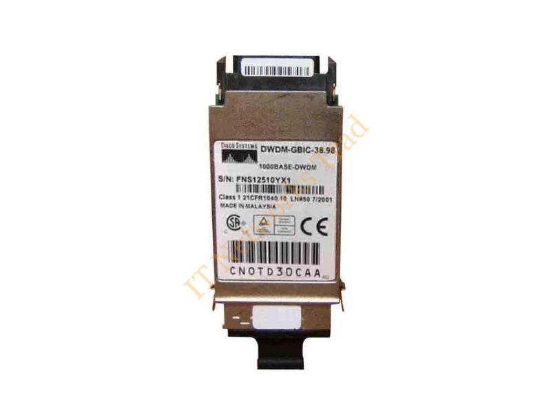DWDM-GBIC-38.19 Cisco 1.25Gb/s 1000Base-DWDM Single-Mode Fiber 80km 1538.19nm Duplex SC Connector GBIC Transceiver Module