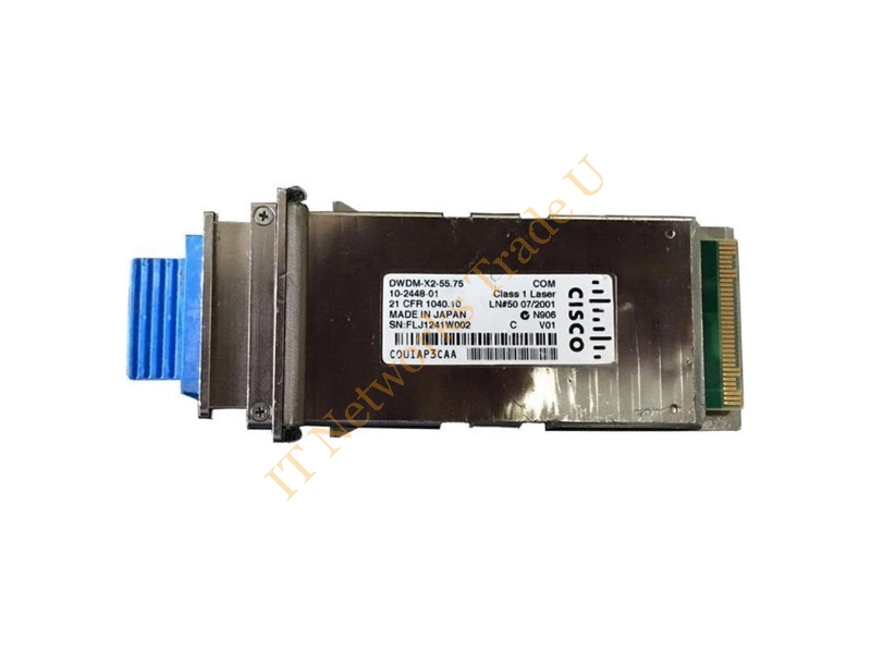 DWDM-X2-55.75 Cisco 10Gbps 10GBase-DWDM Single-Mode Fiber 80km 1555.75nm Duplex SC Connector X2 Transceiver Module