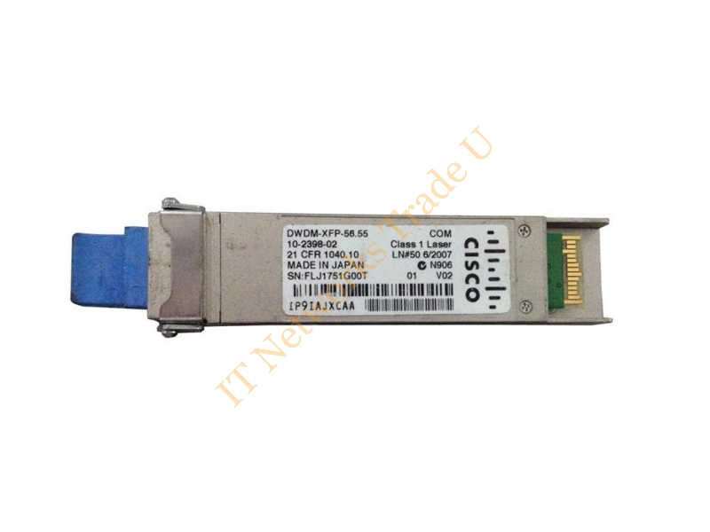 DWDM-XFP-56.55 Cisco Single-Mode 10Gbps 10GBase-DWDM Fiber 80km 1556.55nm Duplex LC Connector XFP Transceiver Module