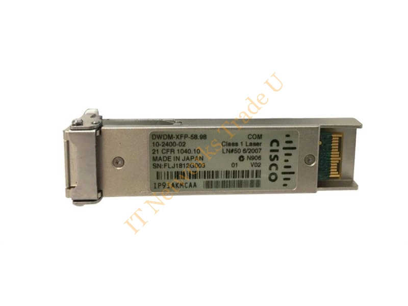 DWDM-XFP-58.98= Cisco Single-Mode 10Gbps 10GBase-DWDM Fiber 80km 1558.98nm Duplex LC Connector XFP Transceiver Module