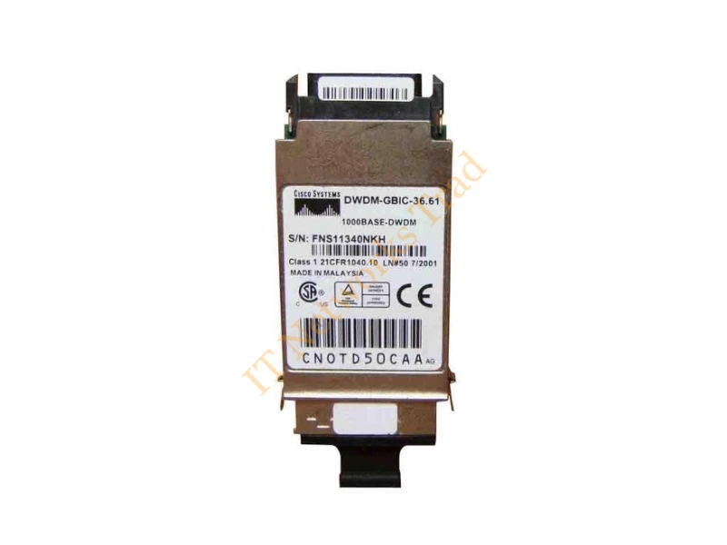 DWDMGBIC3661 Cisco 1.25Gbps 1000Base-DWDM Single-Mode Fiber 80km 1536.61nm Duplex SC Connector GBIC Transceiver Module
