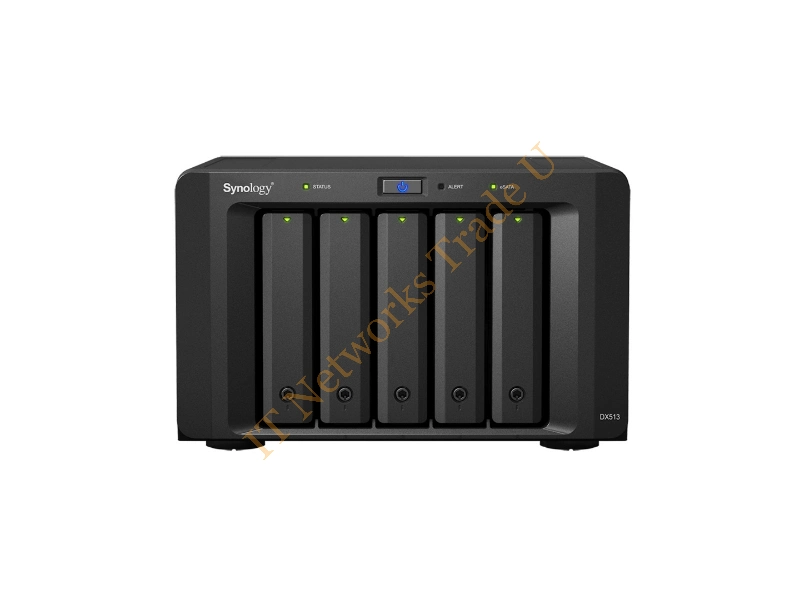 DX513/30TB-RED - Synology DX513 30000GB Desktop Black disk array Storage Array Network (SAN)