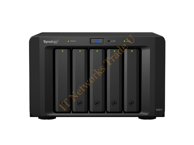 DX517/30TB-RED - Synology DX517 30000GB Desktop Black disk array Storage Array Network (SAN)