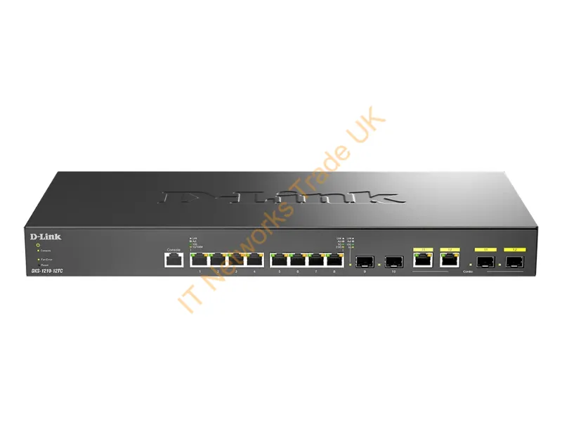 DXS-1210-12TC - D-Link DXS-1210-12TC Managed network switch L2 10G Ethernet (100/1000/10000) 1U Black, Silver network switch