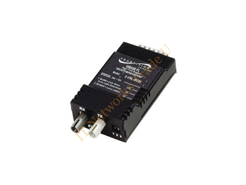 E-FRL-MC05 Transition 10Base-5 DB-15 to 10Base-FL Multi-Mode Fibre 2km 850nm ST Connector AUI Transceiver Module
