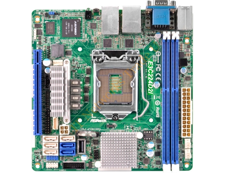 Asrock E3C224D2I Intel C224 LGA 1150 (Socket H3) Mini-ITX server/workstation motherboard