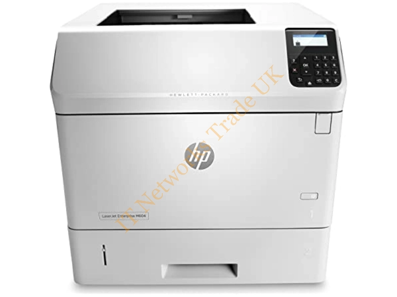 E6B67A#BGJ HP LaserJet Enterprise M604n Mono Laser Printer 50ppm 600-Sheets 1200dpi x 1200dpi 512MB Memory Wired Gigabit LAN, USB 2.0