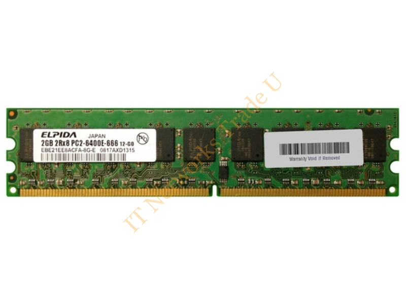 EBE21EE8ACFA-8G-E Elpida 2GB DDR2-800MHz PC2-6400 ECC Unbuffered CL6 240-Pin DIMM Memory Module Server Memory