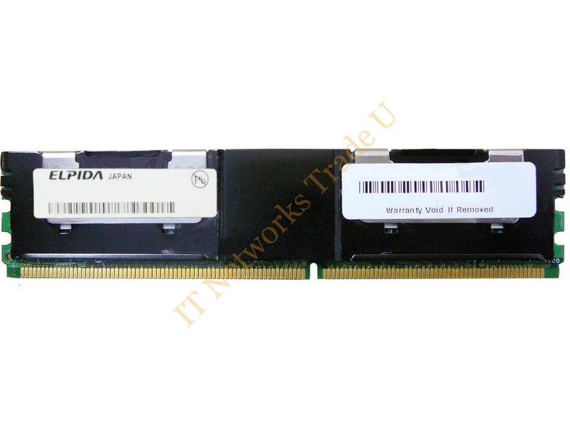 EBE21RO4ABHA-051 Elpida 2GB DDR2-400MHz PC2-3200 ECC Registered CL3 240-Pin DIMM Dual Rank Memory Module Server Memory