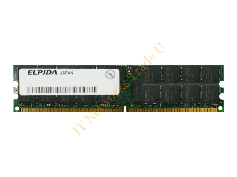 EBE41AE4ACWA-8E-E Elpida 4GB DDR2-800MHz PC2-6400 ECC Registered CL5 240-Pin DIMM Dual Rank Memory Module Server Memory