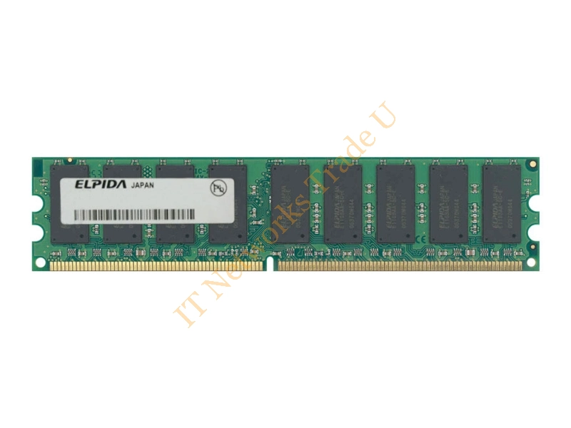 EBE41AF4A1QB6EE Elpida 4GB DDR2-667MHz PC2-5300 ECC Registered CL5 240-Pin DIMM Very Low Profile (VLP) Dual Rank Memory Module Server Memory