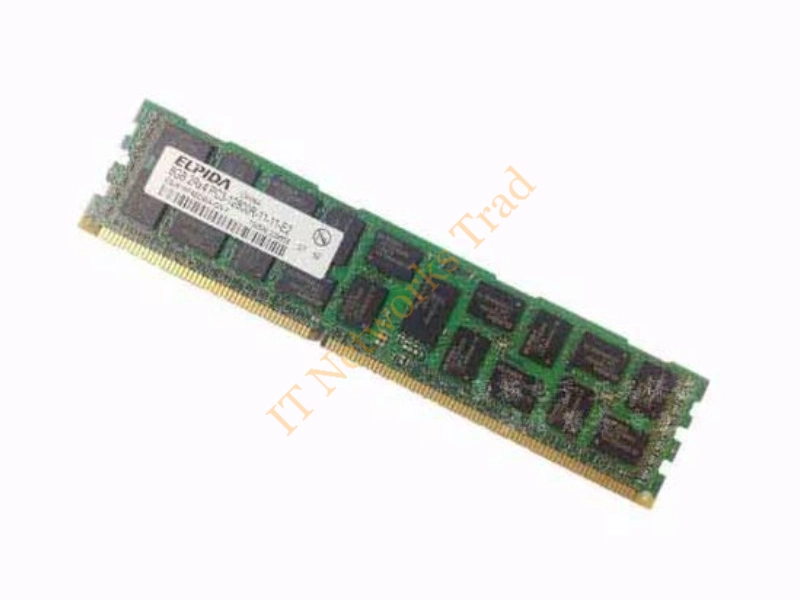 EBE51RD8ABFA-5C-E Elpida 512MB DDR2-533MHz PC2-4200 ECC Registered CL4 240-Pin DIMM Single Rank Memory Module Server Memory