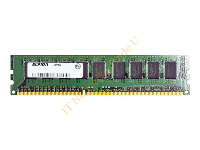 EBJ40EG8BFWA-GN-F Elpida 4GB DDR3-1600MHz PC3-12800 ECC Unbuffered CL11 240-Pin DIMM Single Rank Memory Module Server Memory
