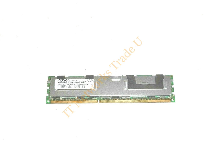 EBJ42HE8BAFA-8C-E Elpida 4GB DDR3-800MHz PC3-6400 ECC Registered CL6 240-Pin DIMM Quad Rank Memory Module Server Memory