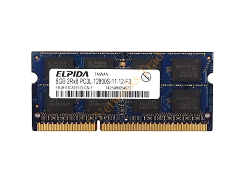 EBJ81UG8BAS0-GN-F Elpida 8GB DDR3-1600MHz PC3-12800 non-ECC Unbuffered CL11 204-Pin SoDimm Dual Rank Memory Module Laptop Memory